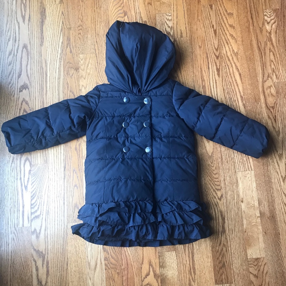 Baby Gap Navy Blue Girly Puffer Coat